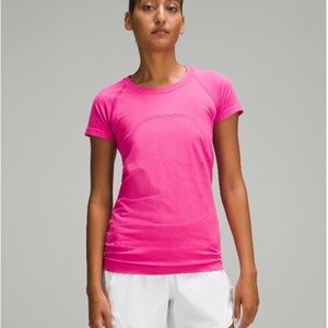 Lululemon Swiftly Tech Short-Sleeve Shirt in Sonic Pink